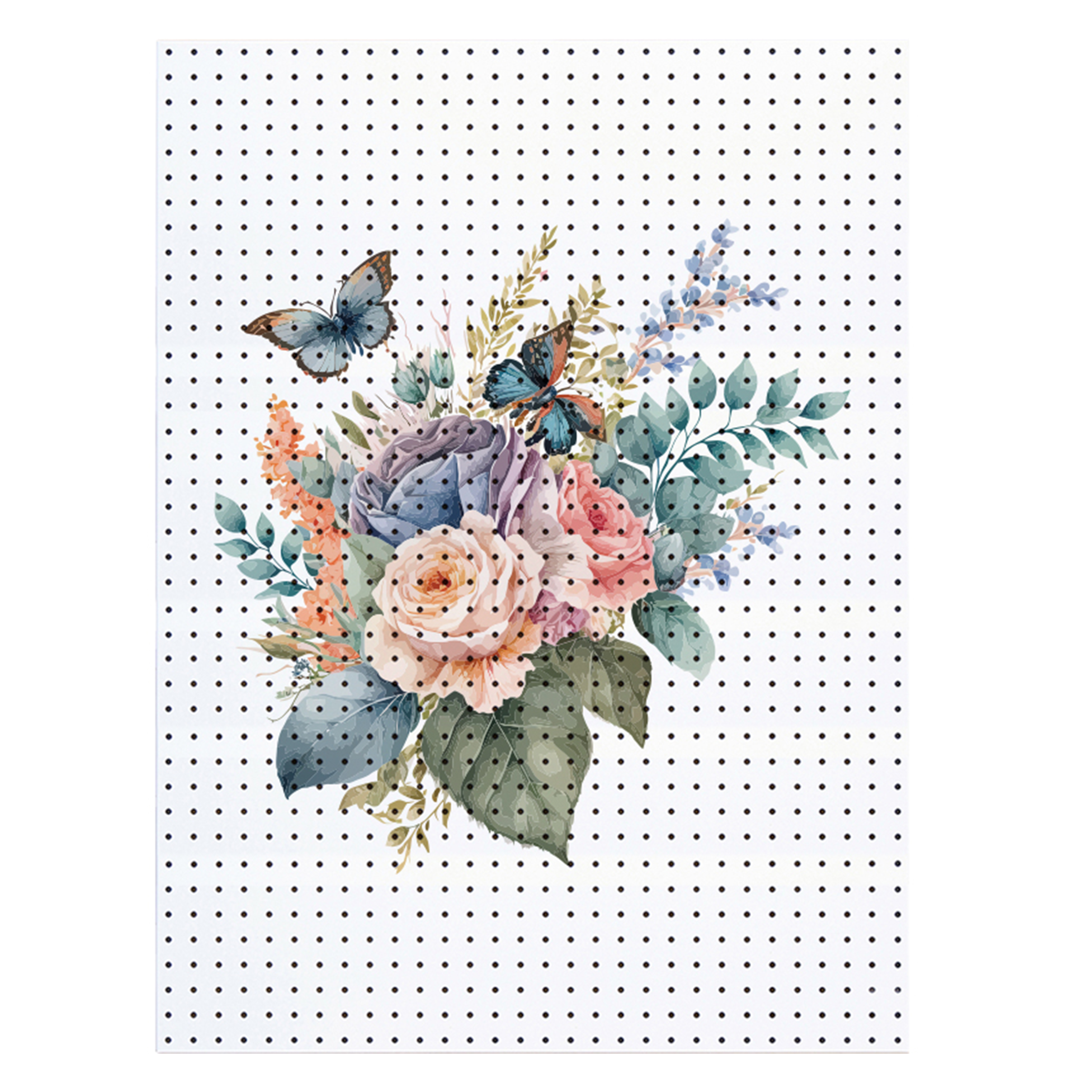 타공판닷컴 보태니컬 페인팅 나비와 꽃 UV 프린팅 타공판 800 x 1200 mm 85,220원