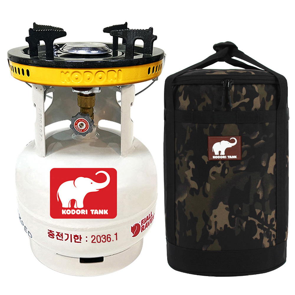 해바라기버너 코돌이탱크 LPG 3kg 가스통, 코돌이가방증정+3kg+코돌이버너(옐로우), 1세트 105,000원