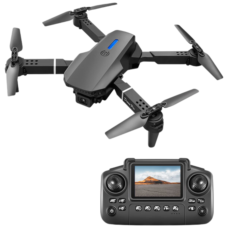 RYZO E88-pro 드론 4K 초고화질 광류 정밀 호버링 2.4인치 리모컨 자동 장애물 회피 초보자용, 블랙, 1개 60,800원