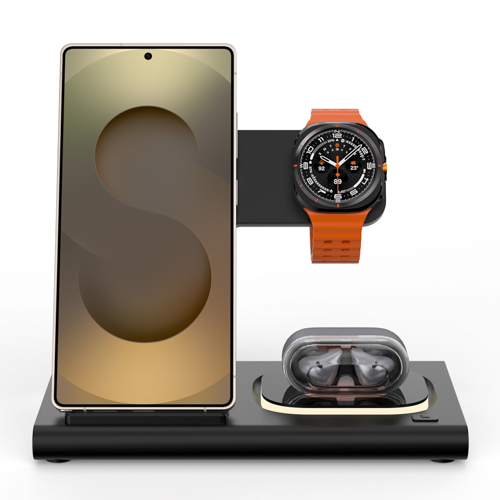 3in1 접이식 무선충전기 갤럭시 S25울트라/S24 워치울트라/7/6 버즈2 프로 호환 39,800원