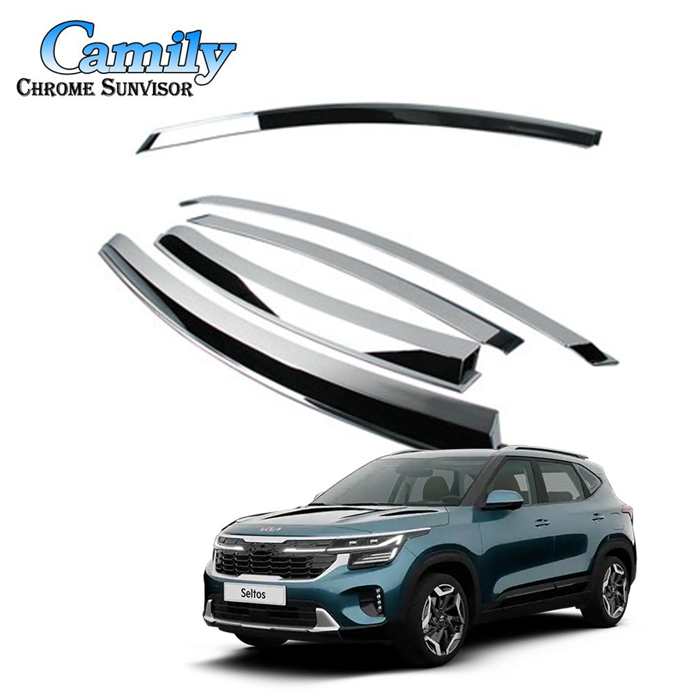 기아 2022~2025 더뉴셀토스[4P] 크롬썬바이저 햇빛가리개 빗물받이 45,000원
