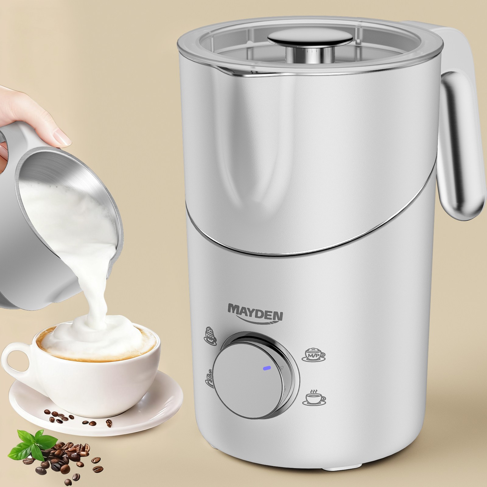 메이든 분리형 우유거품기 TF102 ,식품급 304 스텐인리스, 화이트 52,730원