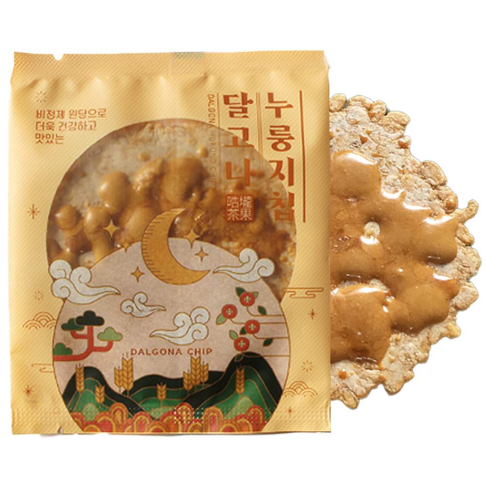 풍심당 호롱칩 달고나 누룽지칩, 쌀과자, 개별포장, 인기과자, 회사 간식, 120g, 1개 12,800원