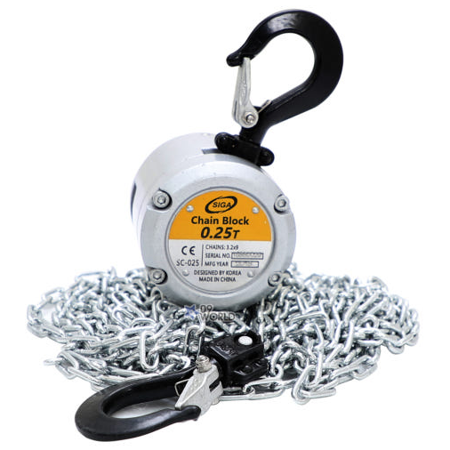 시가 경량 알루미늄 미니 체인블록 0.25톤 0.5톤 체인블럭 와이어 도르래 호이스트 윈치, 1개 154,000원