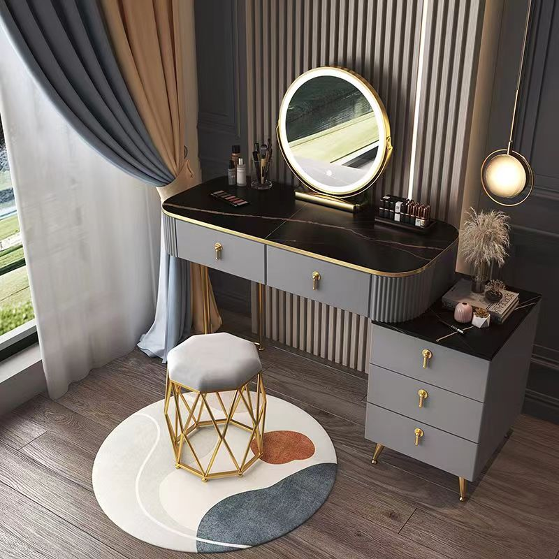 (무료 설치) 다용도 화장대 입식화장대세트 미니 화장대 북유럽 화장대  (화장대+수납장+LED거울+화장의자) 삼색가구 DA-182-S 209,000원