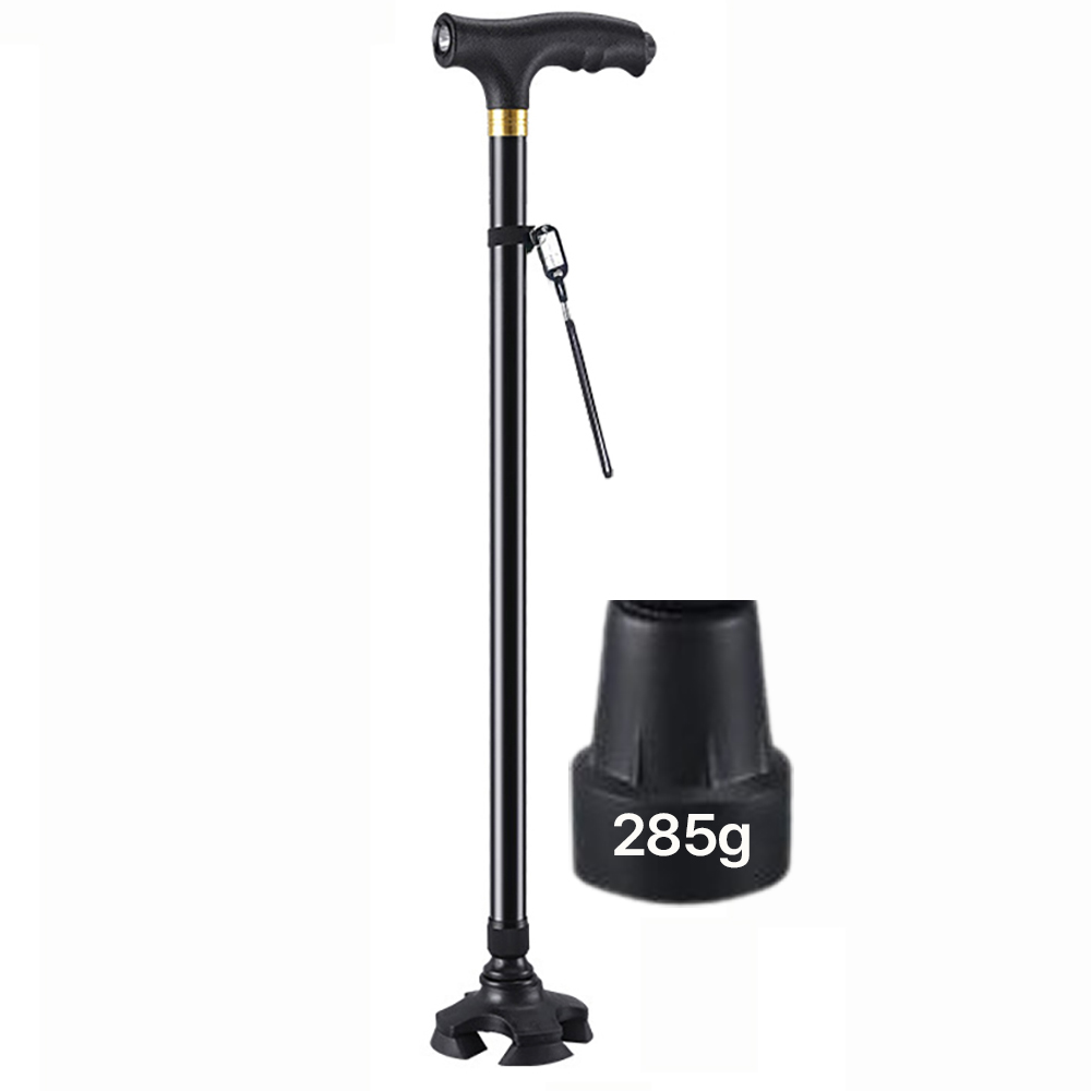 모이플 {이중 잠금링} 플마이프  노인 지팡이 네발 4발 블랙 19,950원