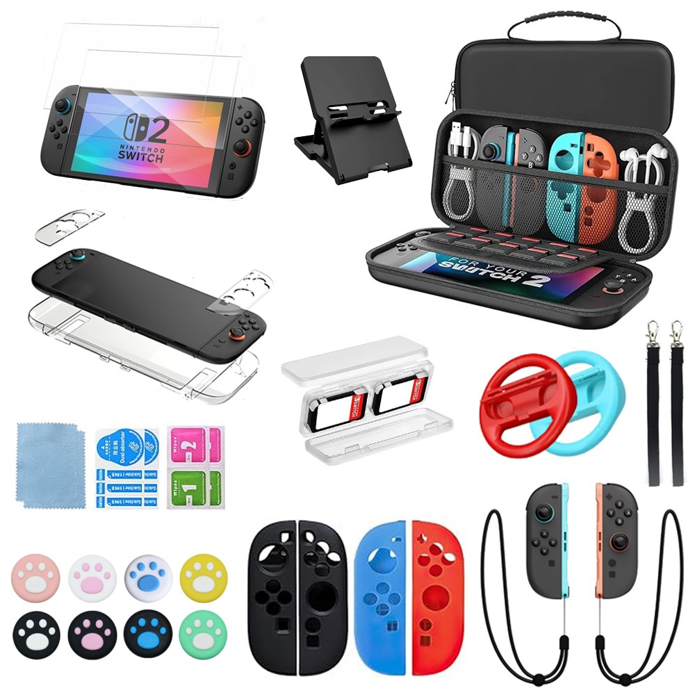 아스토 닌텐도 스위치 2 악세서리 올인원 키트 (수납가방,케이스,강화필름,조이스틱 케이스,레이싱 휠,거치대) 20,690원