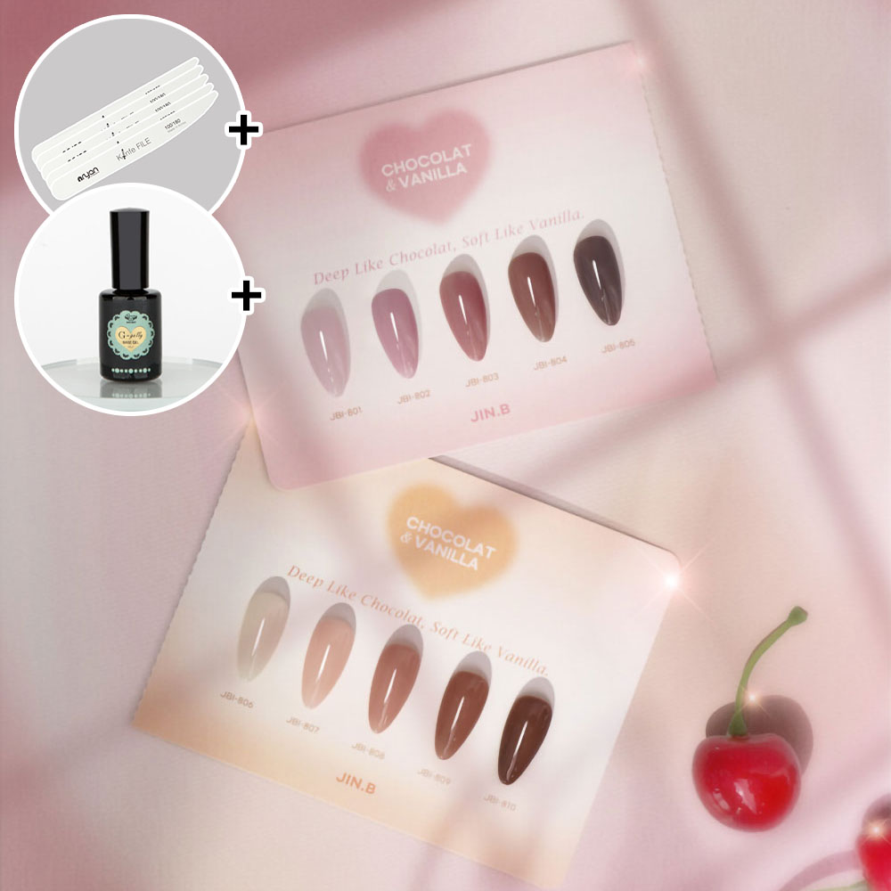 진비 아이비 스킨 시럽젤 쇼콜라앤바닐라 10종세트 + 지젤리베이스 + 엔리안 나이프파일 5개 증정 100,000원