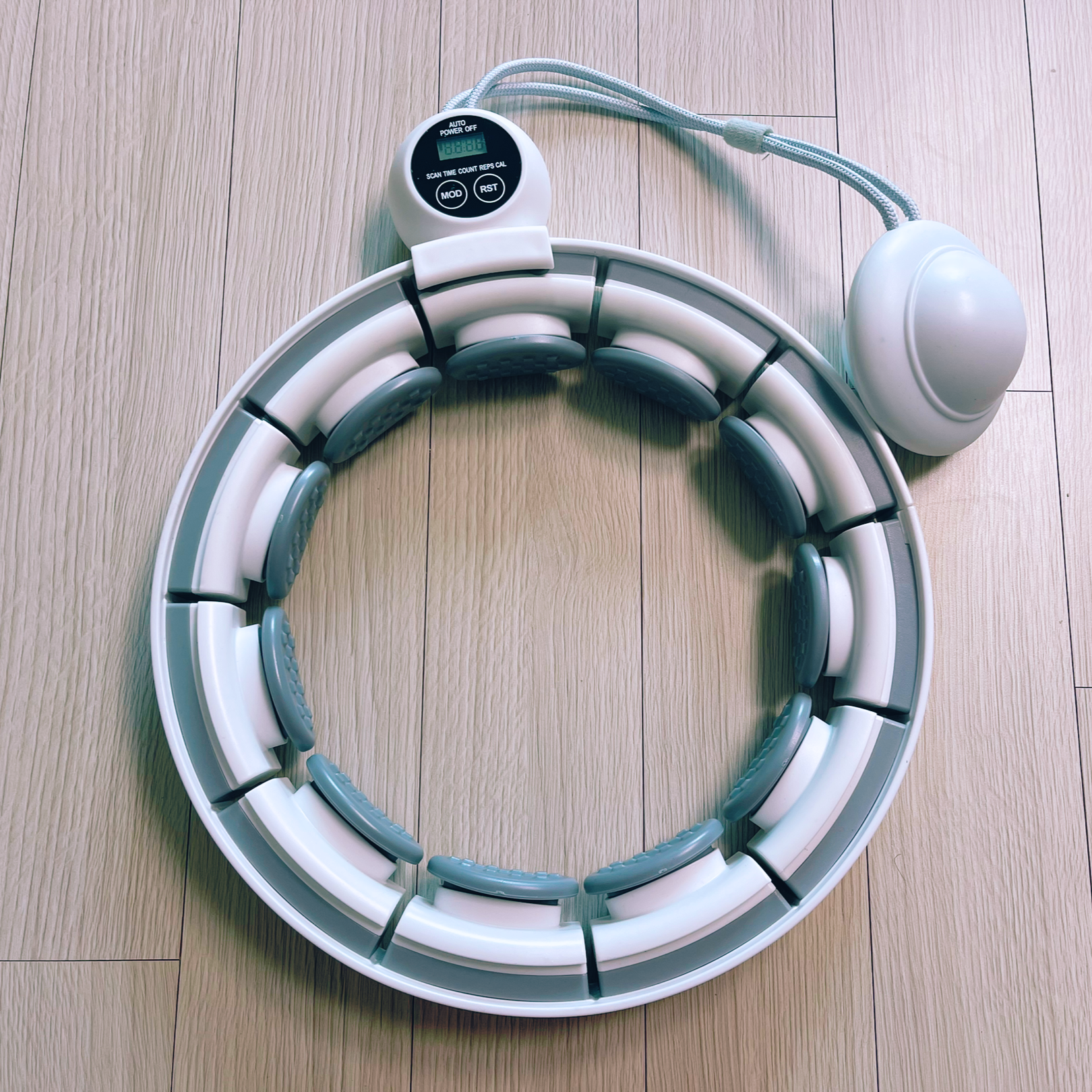 써니요가 스마트 지압 다이어트 훌라후프, 화이트 (허리 38인치까지 가능), 1.4kg 39,200원