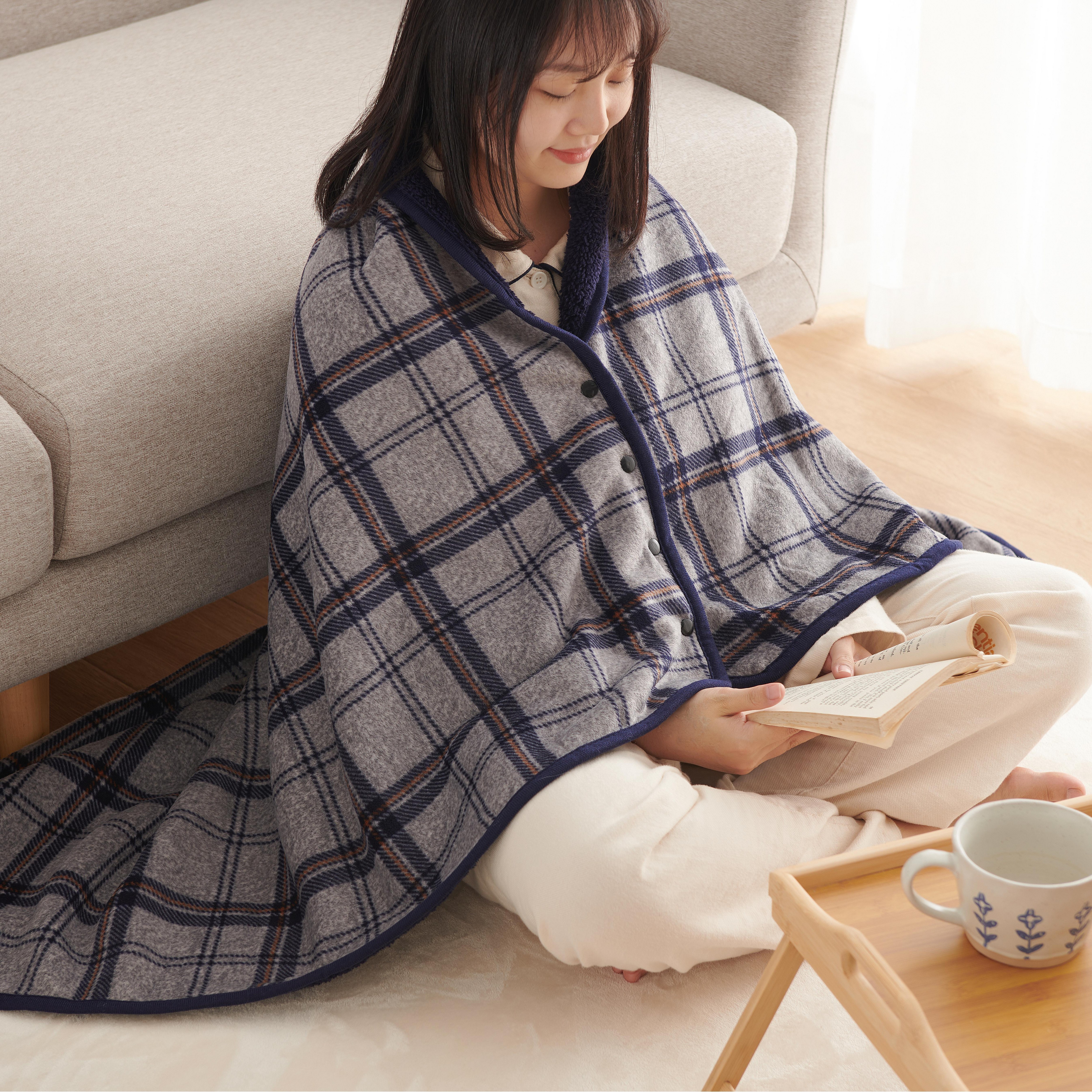 HOMERA 호메라 똑딱이 극세사 플리스 망토 담요 14,800원