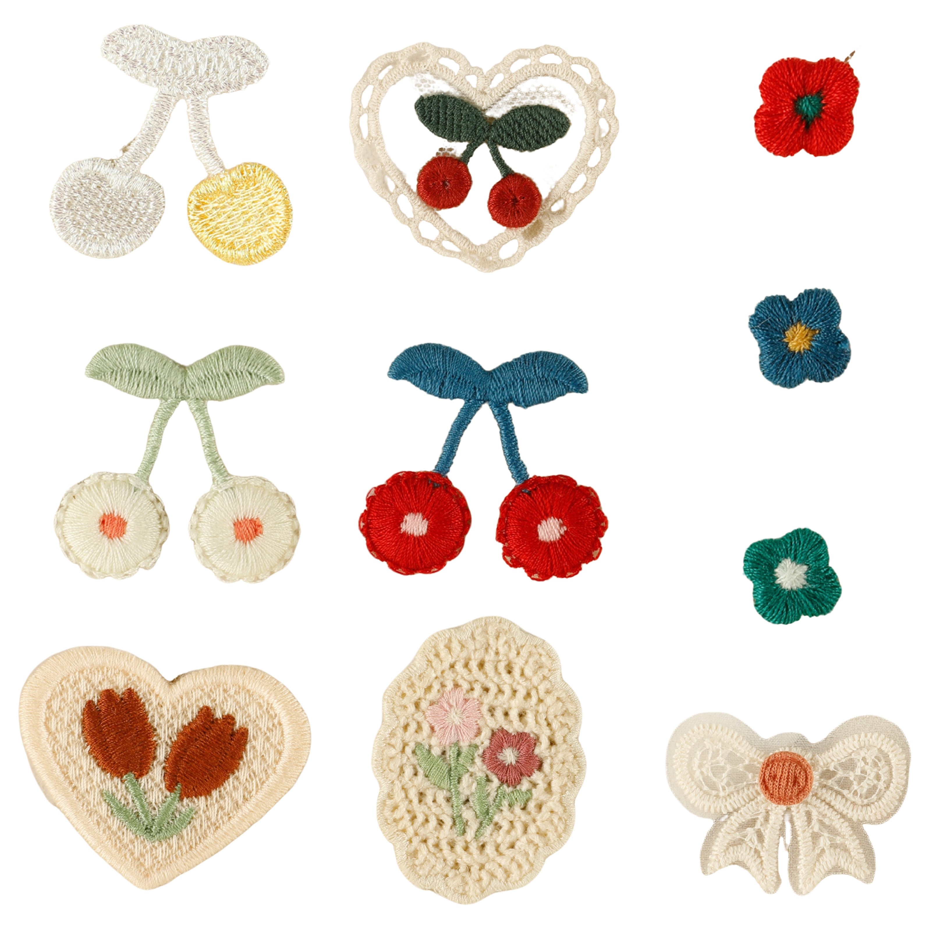 별라 봉제식 와펜 자수 패치 꽃자수 10종 세트 8,630원