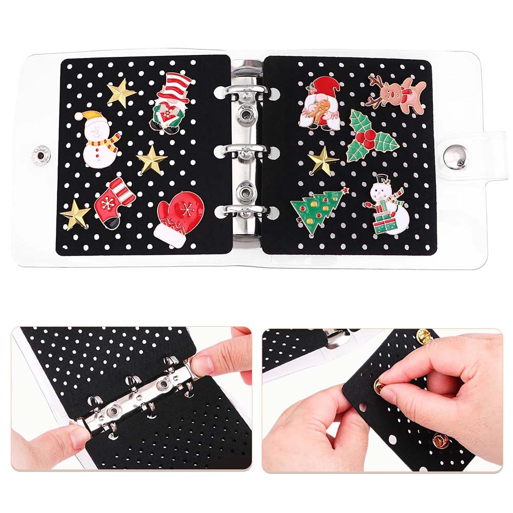 루베이 휴대용 대용량 미니 펠트 악세사리 앨범 루스 리프식 탈부착 전시/수납/사진책, 블랙 1책, 6매 10,900원