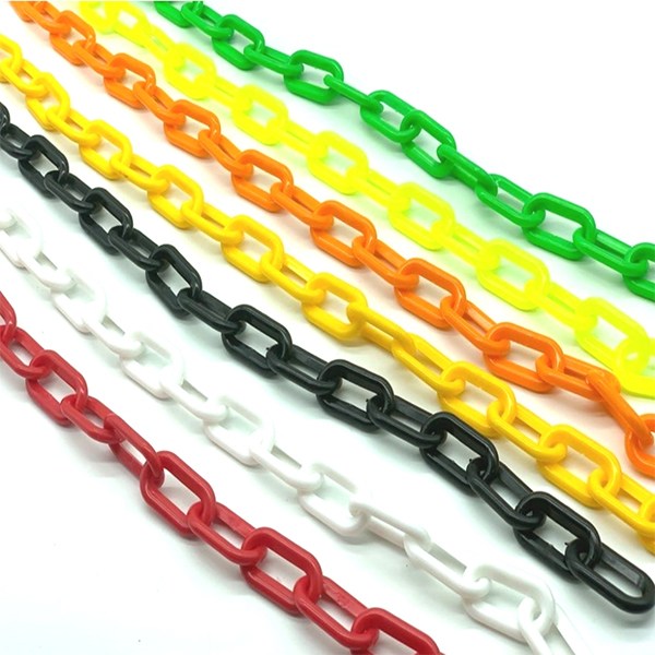 [우틸하우스] 플라스틱 체인 주차콘 안전줄(6mm 8mm)1M 사슬 주차금지줄 통제줄 안전줄 출입금지 990원