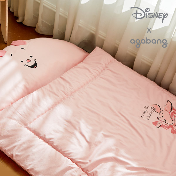 아가방 안양점 @아가방의 새로운 콜라보에디션 핑크색상의 피그렛낮잠이불@소프트한 터치감의 소재로 가볍고 편안해요@곰돌이 푸우 포인트를 준 캐릭터디자인 낮잠이불 129,000원