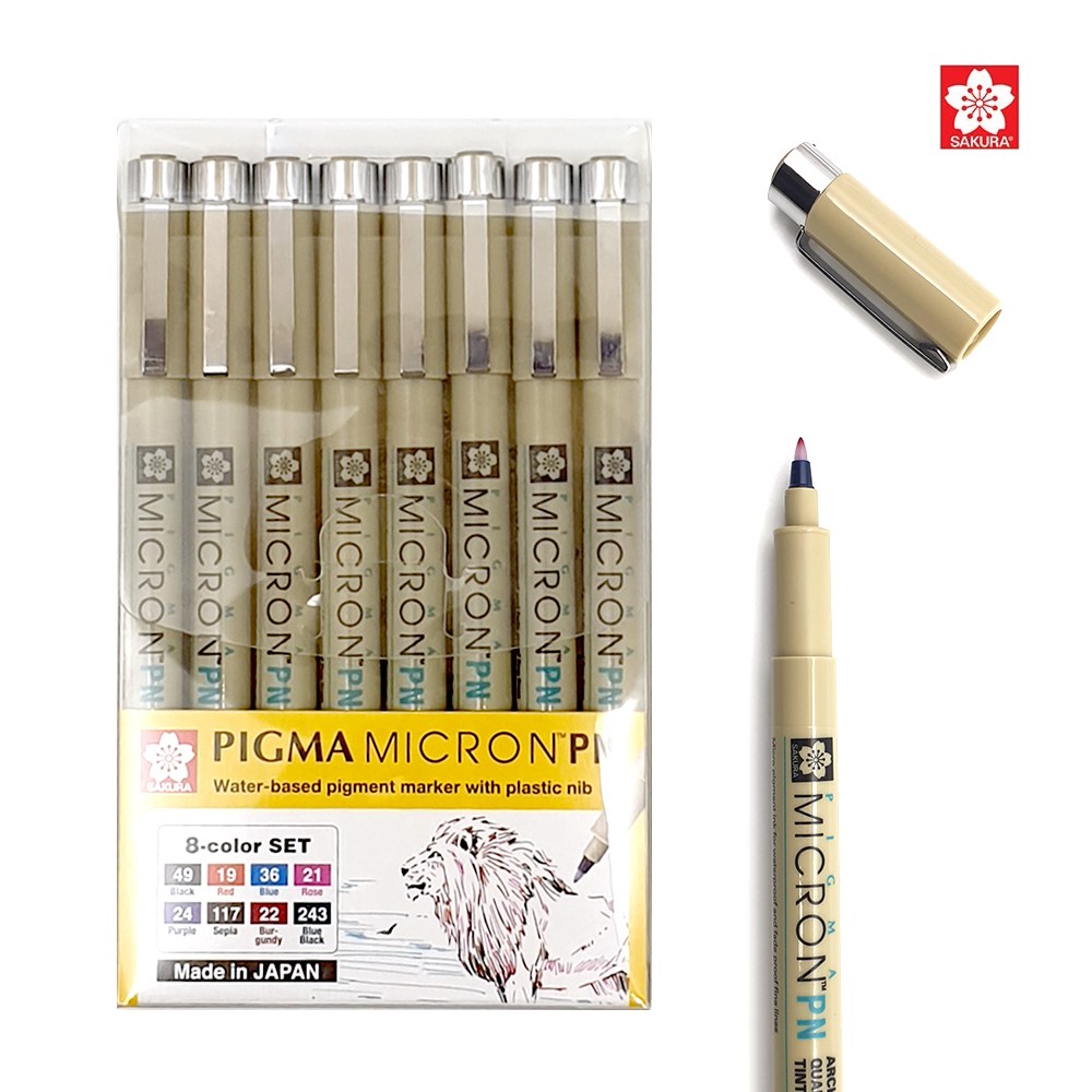 [제이제이오피스] 피그마 마이크론 pigma micron 8색 세트 12,800원