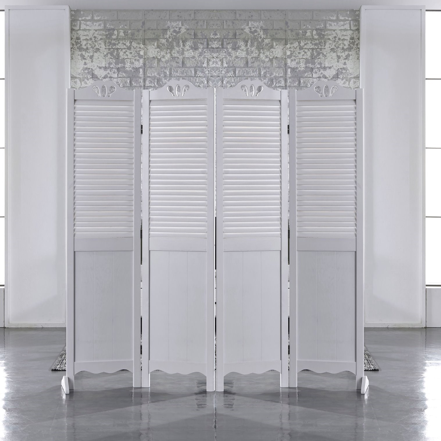 가구야히메 원목 갤러리 패널 파티션 4단, 화이트 183,640원