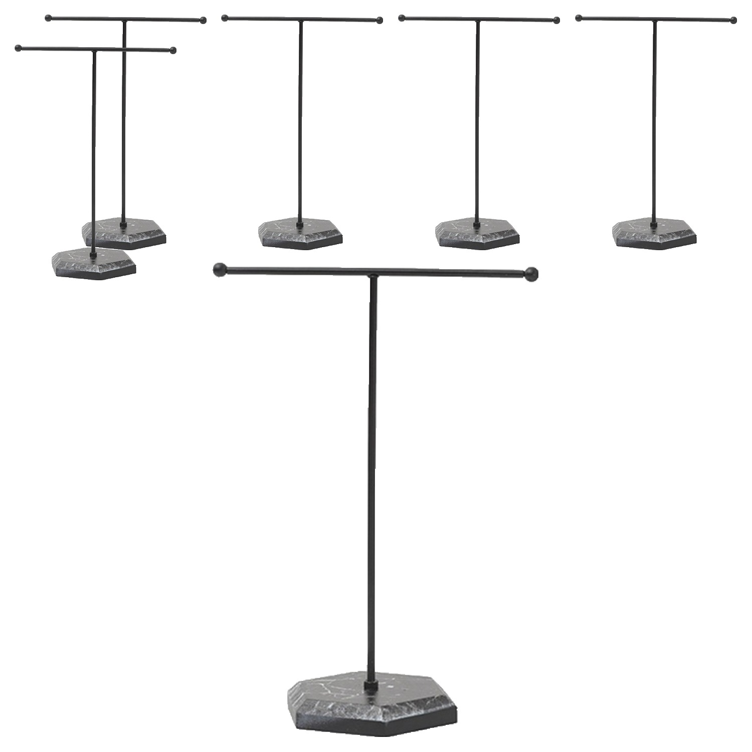 코히모 악세사리 목걸이 귀걸이 팔찌 정리 디스플레이 거치대 4W402, 블랙, 6개 33,000원