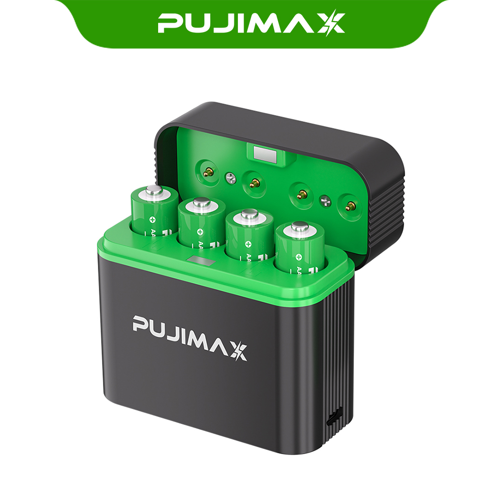 PUJIMAX  스마트 건전지 충전기 케이스 4칸  AA 4255mWh  1.5V 리튬이온 충전식 배터리 포함 1.5V 리튬배터리 4P L411 19,850원