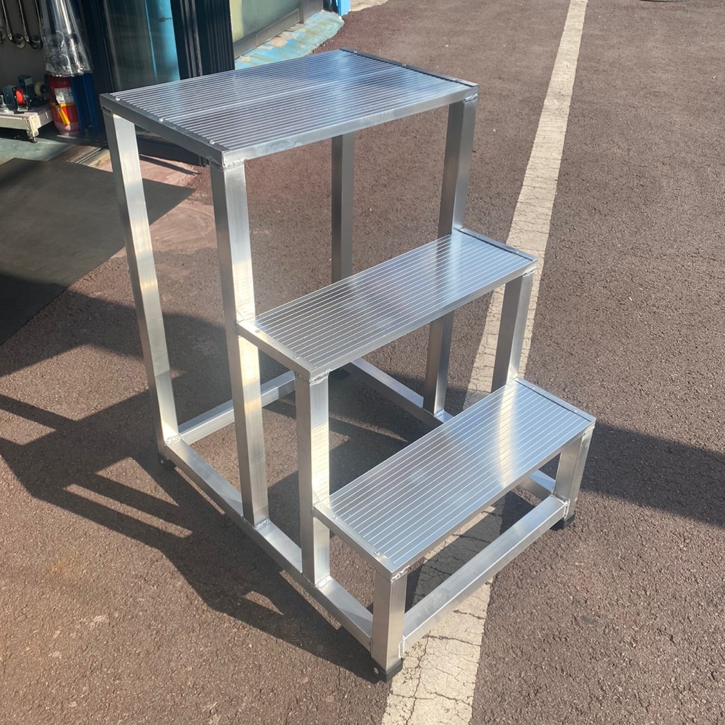 FG 알미늄 계단식 발판 사다리 3단 알루미늄 안전 계단형 작업대, 1개 199,500원