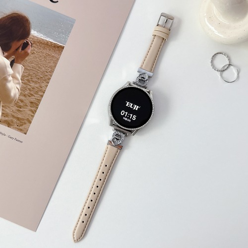 갤럭시워치4 5 6 7 8 큐빅 가죽 스트랩 여성용 20mm 하트 스타일 줄질, 핑크 26,900원
