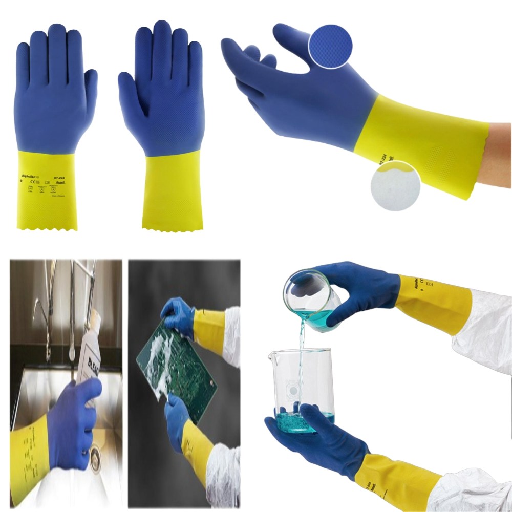 천연라텍스 안감면코팅 내화학성 케미컬장갑 3개 공업용고무장갑 도색장갑 17,700원