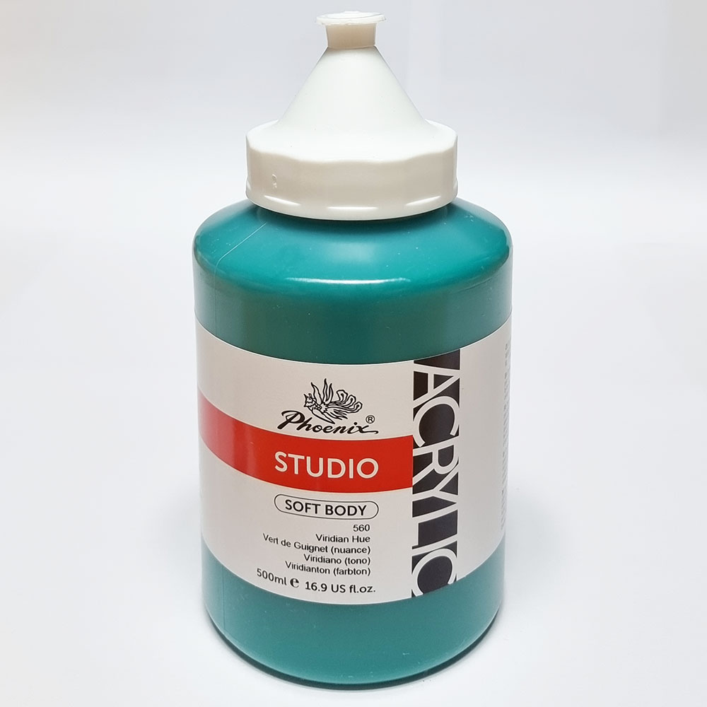 아크릴물감 STUDIO 500ml 560 Viridian/ 학생 전문가용 미술 그리기 작품 화실 공방 만들기 준비물 12,000원