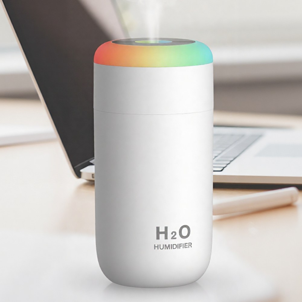 브레온 레인보우 미니가습기 초미세분무 저소음 LED무드등, 클라우드 화이트 12,900원