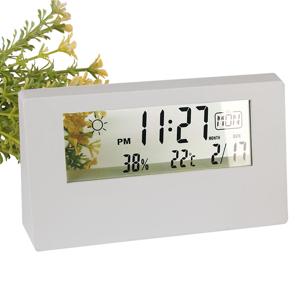 무소음 알람시계 전자 탁상시계 투명한 디지털 인테리어 자명종 온습도 2,900원