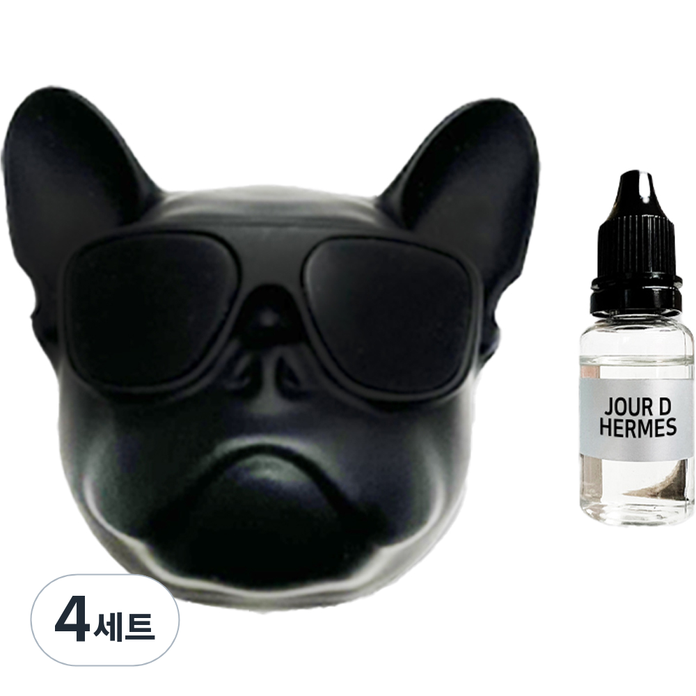 엠퓨처 차량용 불독 방향제 매트블랙 + 오일 15ml + 클립 3cm + 오일솜 세트 58,000원
