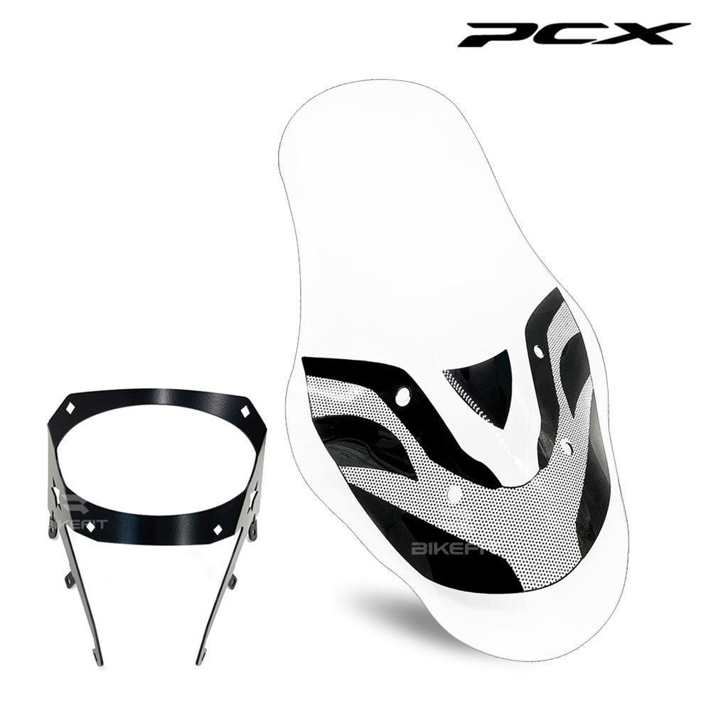 혼다 PCX 롱스크린 84cm 브라켓포함 더뉴 윈드쉴드 국산 18-20년식, 1세트 110,000원