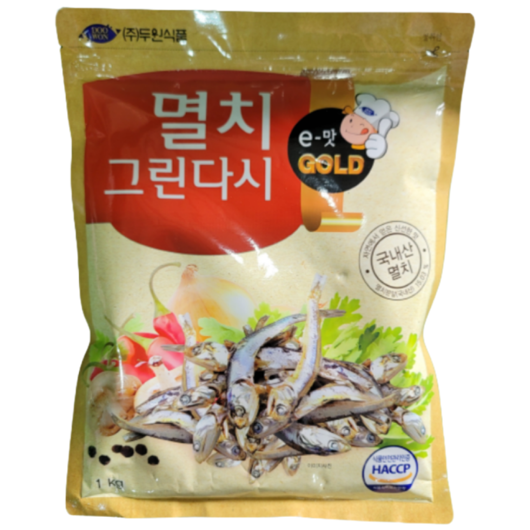 [후추마스터] 두원식품 멸치그린다시 1kg X 10개 박스 업소용 멸치다시 멸치육수 88,000원