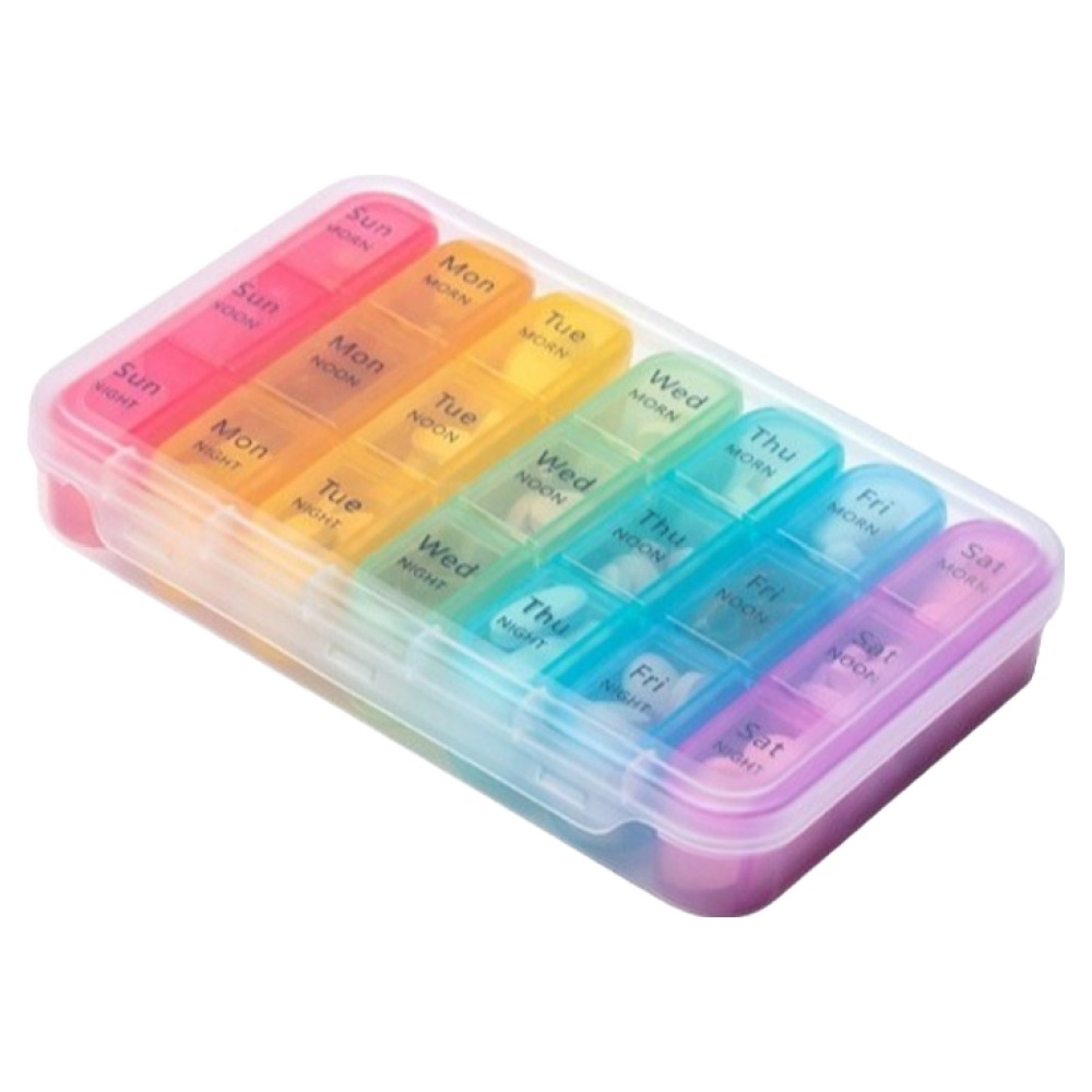 특별한상점 아침 점심 저녁 요일별 휴대용 알약케이스 화이트 12,460원