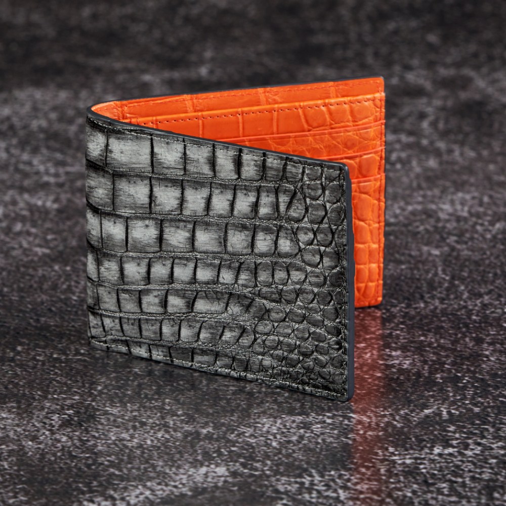 더퀴르 남자 블랙라벨 악어가죽 반지갑 남성 가죽 지갑 388,000원