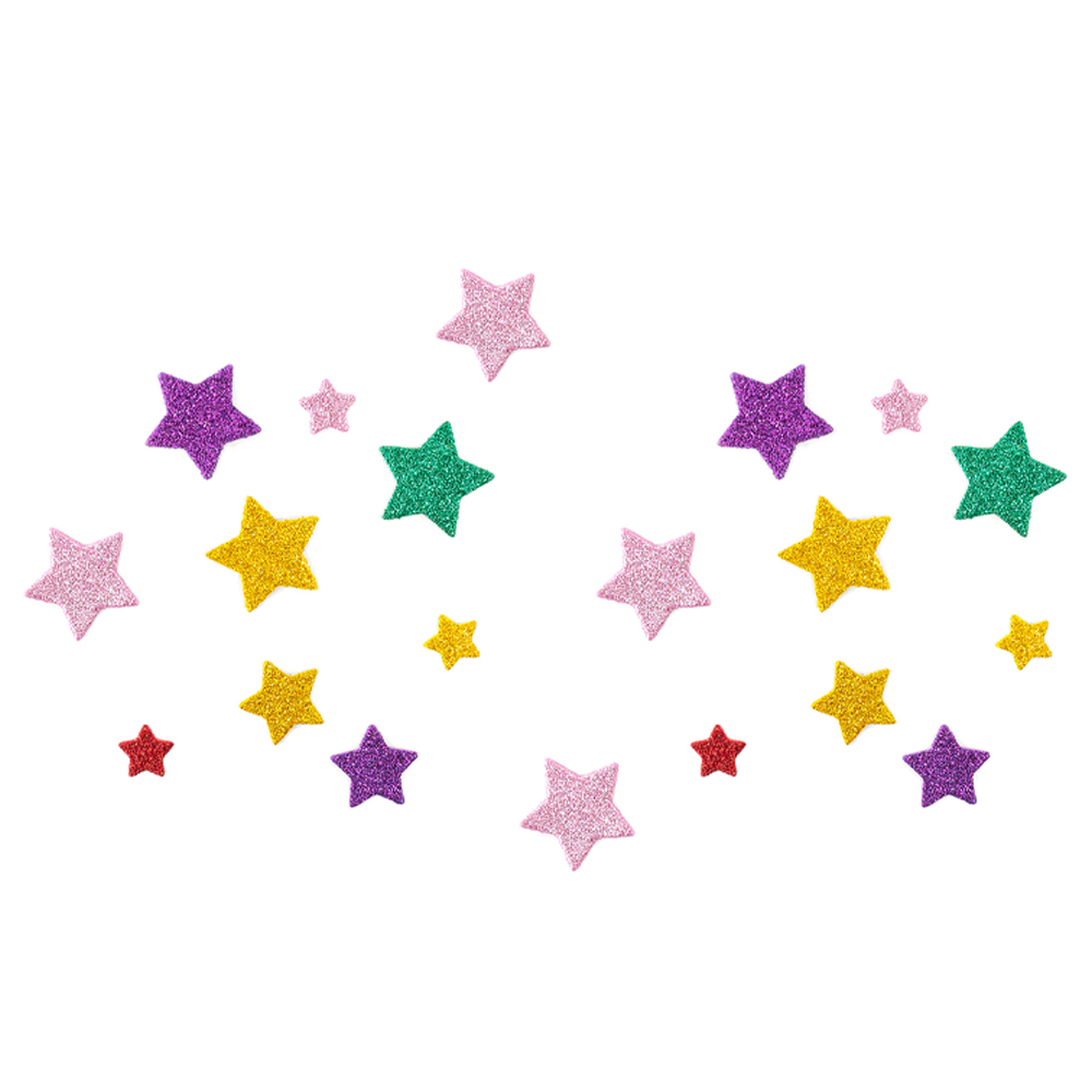 민화샵 EVA 꾸미기 놀이 스티커 반짝이 20종 I240012L, 별, 1세트 24,700원