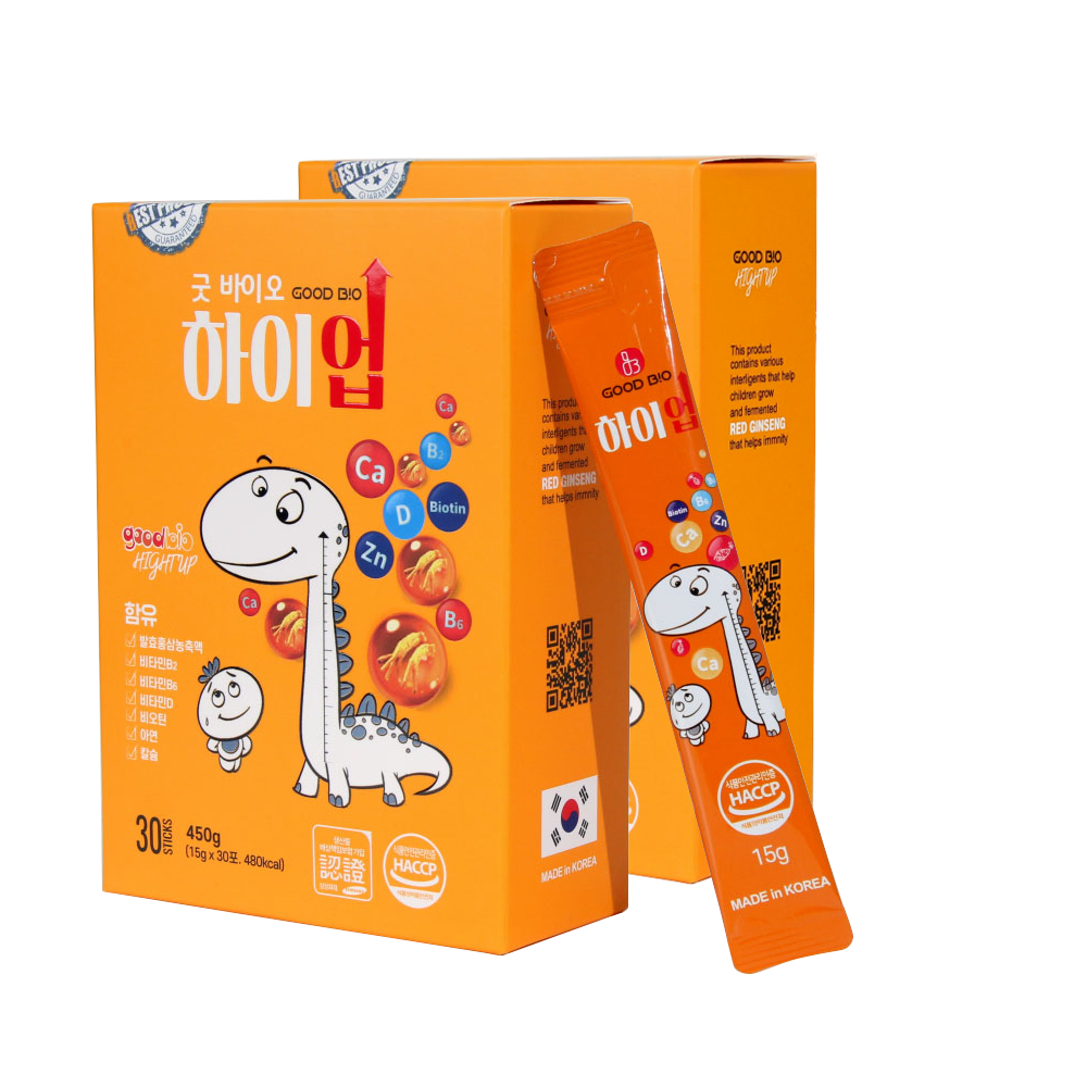 하이업 키 즈 영양 제품 성장 발육 어린이 발효홍삼 비타민 칼슘 아연, 2박스, 450g 73,500원