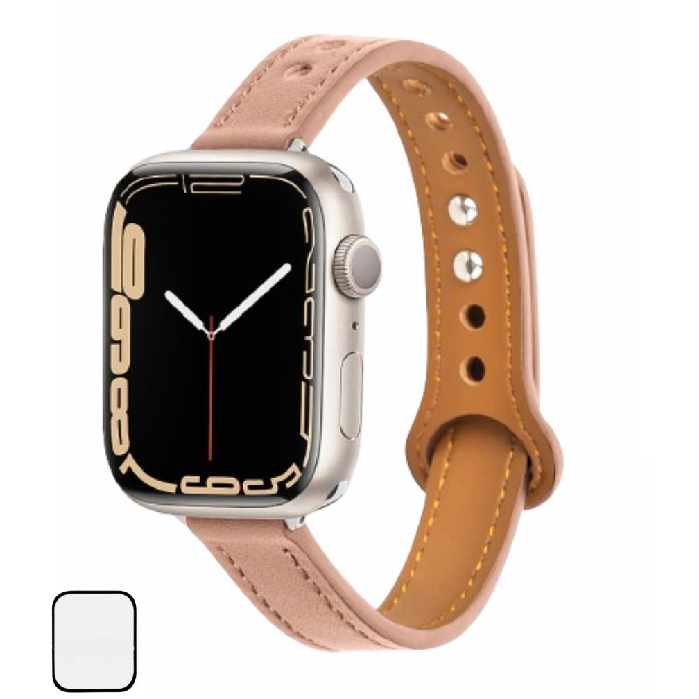 NUBASE 애플워치 호환 컬러 더블 단추 슬림 가죽 스트랩 12,980원