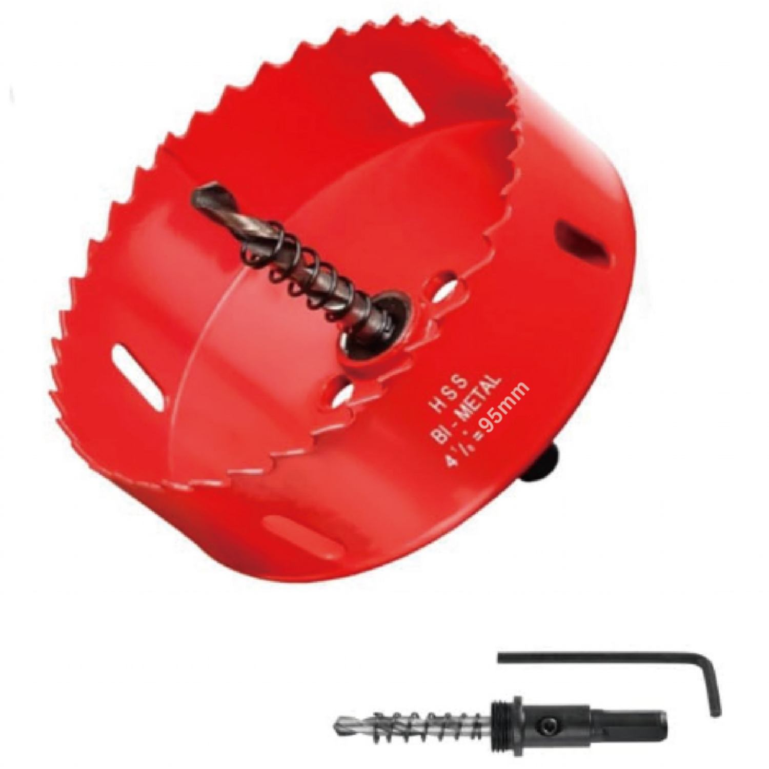 하이스 바이메탈 홀쏘 95mm 아바포함 원형 컷팅 목재 철판 석고 pvc 플라스틱 금속 목공 홀소 홀커터 홀컷터 홀캇타, 1개 14,900원