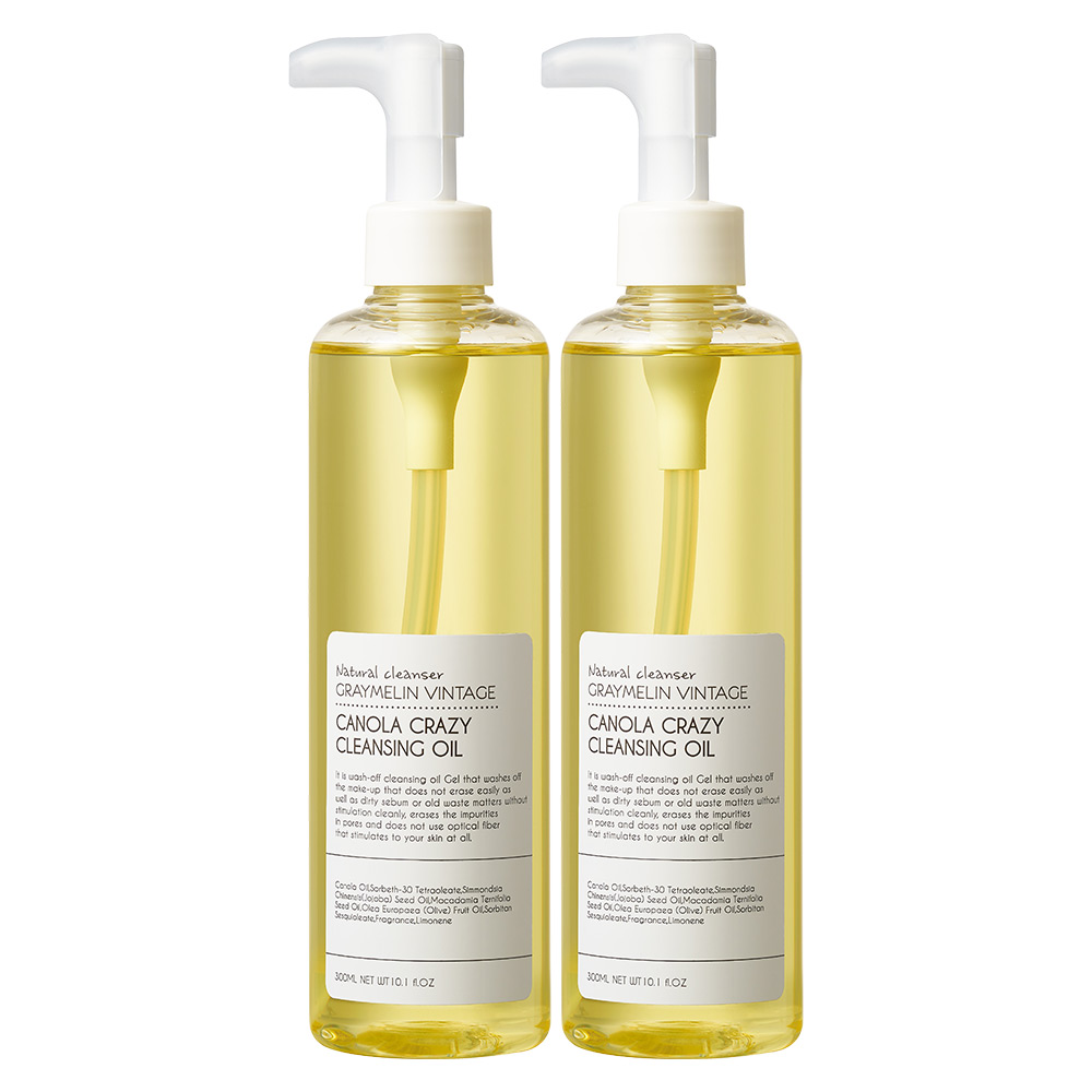 그레이멜린 카놀라 크레이지 클렌징오일 300ml 2개 + 폼클렌징 150ml 1개 랜덤증정 16,900원