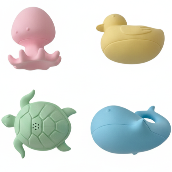 베비몽 말랑 물총 목욕놀이 물놀이 실리콘 목욕장난감 4종, 혼합색상, 1개 20,900원