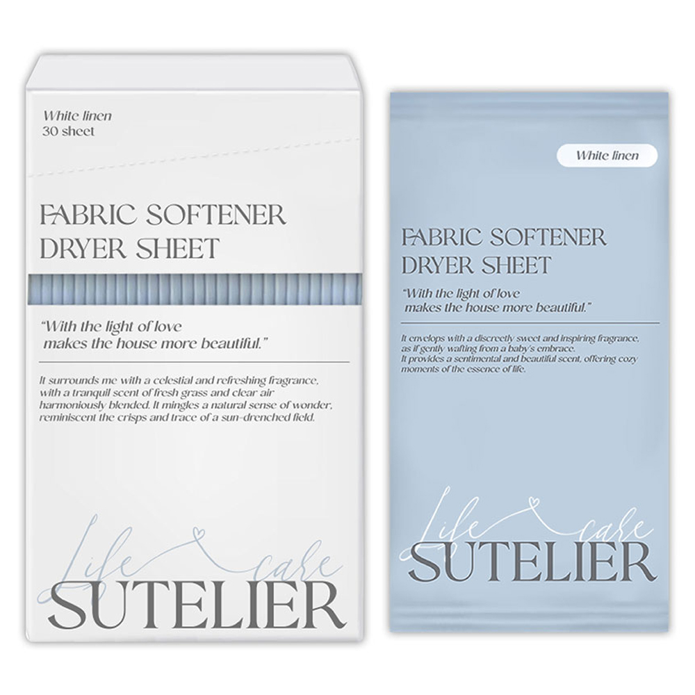 수뜰리에 에센스 건조기시트 섬유유연제 화이트린넨향 본품, 1개, 30개입 10,900원