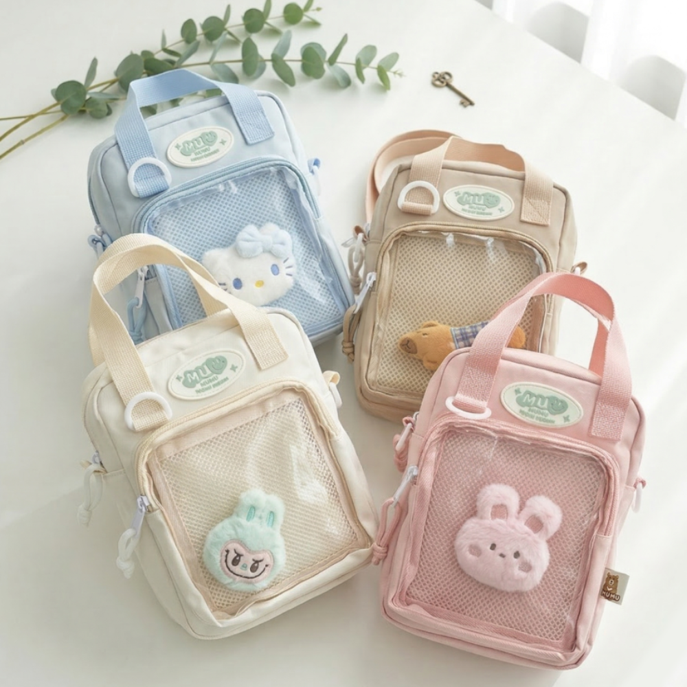 에이플러스랩 투명창 인형 포켓 2WAY 핸드폰 미니 크로스백 초등학생 보조가방 이타백 보조 미니 크로스백 18,900원