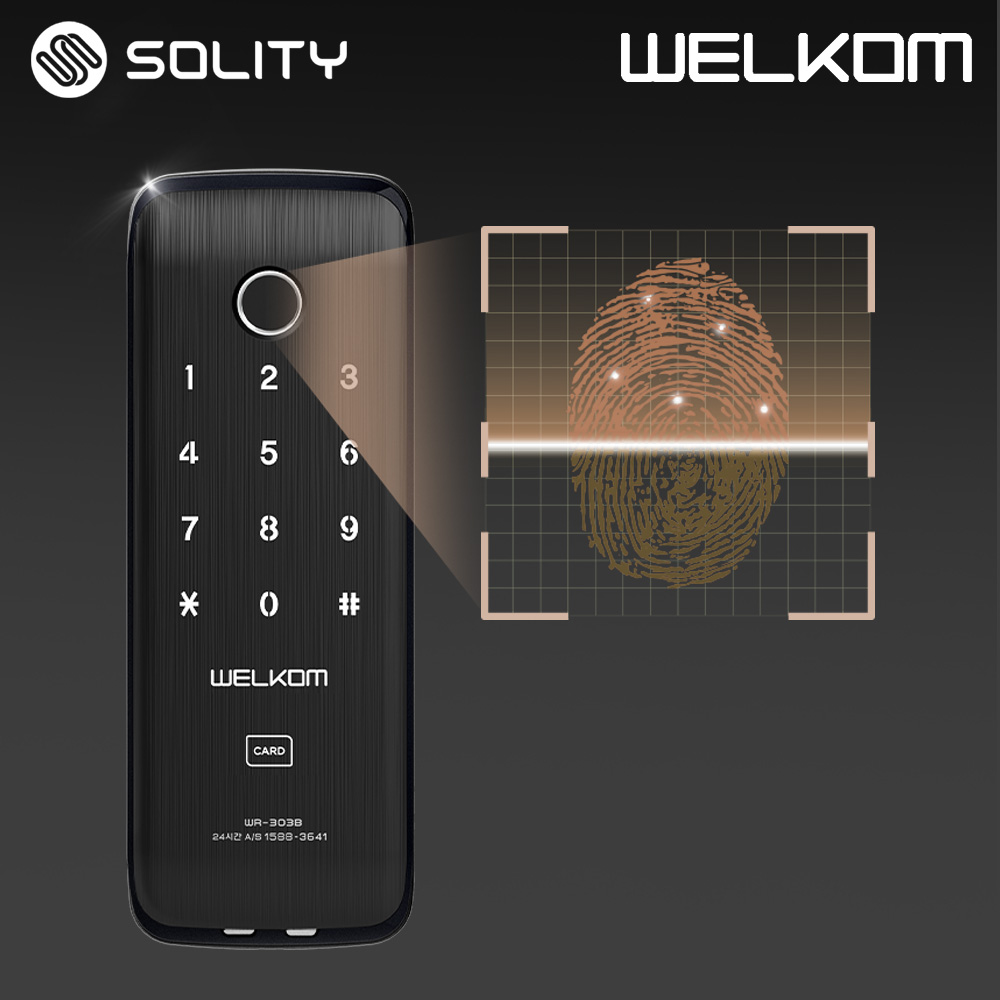 전국설치 웰콤 WR-303B 지문인식 디지털도어락 카드키4개 번호키 즉시잠금 현관문도어락 아파트 빌라 방화문 보조키형 도어락, 방문설치, 웰콤 WR-303B (C지역 설치비포함) 146,000원
