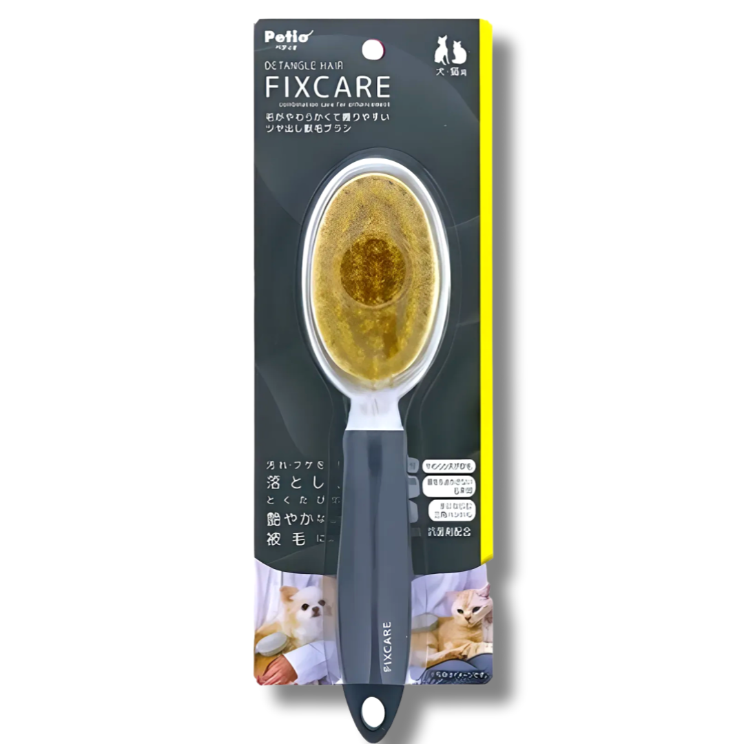 일본 페티오 천연모 강아지 고양이 브러시 노령견까지 저자극 윤기 모질건강 돈모 픽스케어, 1개, 그레이계 19,500원