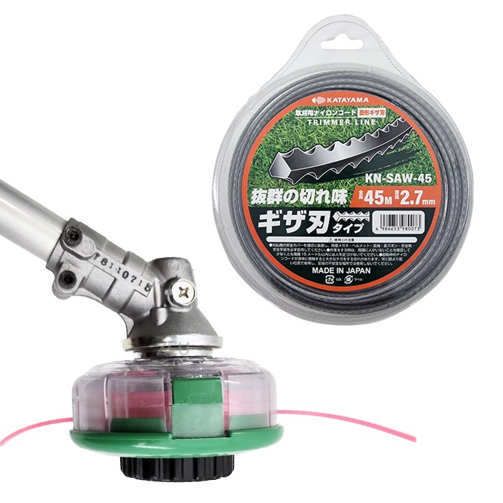 꼬마대장 나일론커터 DJ-2022 + 카타야마 톱니형 리필줄날 2.7mm X 45M 세트, 1개 33,500원