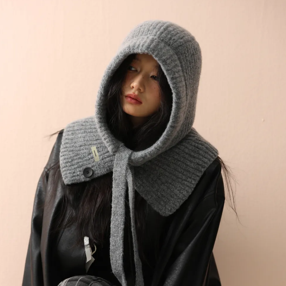 HALOPICK 빅사이즈 방한용 니트 넥워머 바라클라바 모자, 그레이, 1개 16,900원