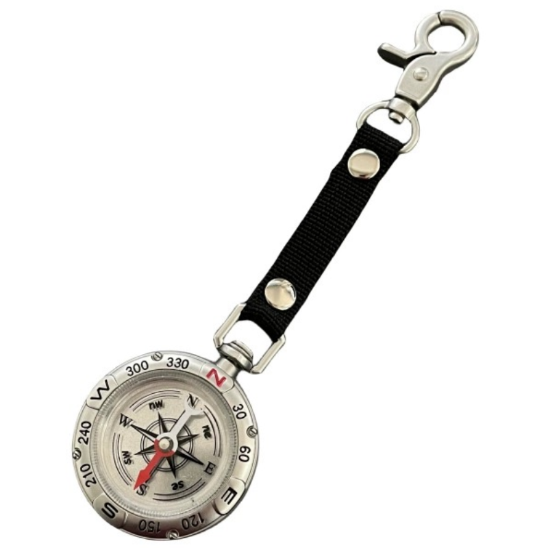 에이오알비 아웃도어 카라비너 나침반 키링, 실버, 1개 23,800원