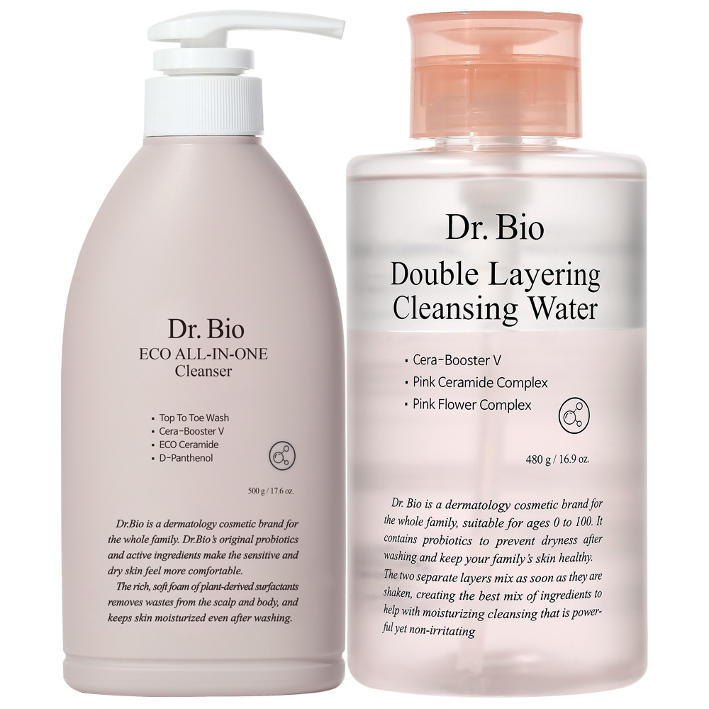 닥터바이오 에코 올인원 클렌저 500g + 더블 레이어링 클렌징워터 480g, 1세트 39,000원