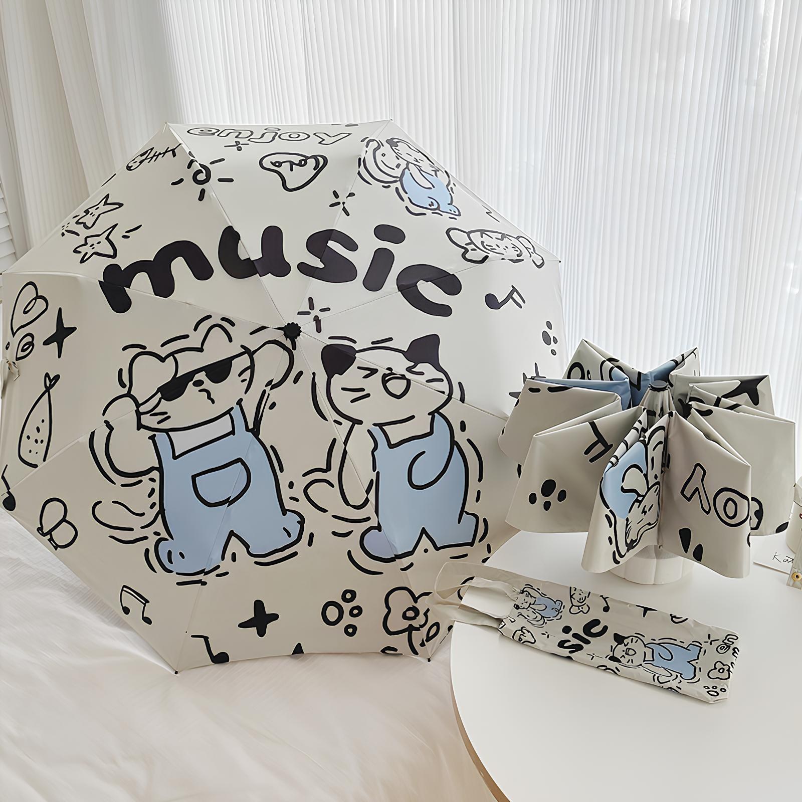 고양이 케릭터 이쁜 3단우산 더라인 12,900원