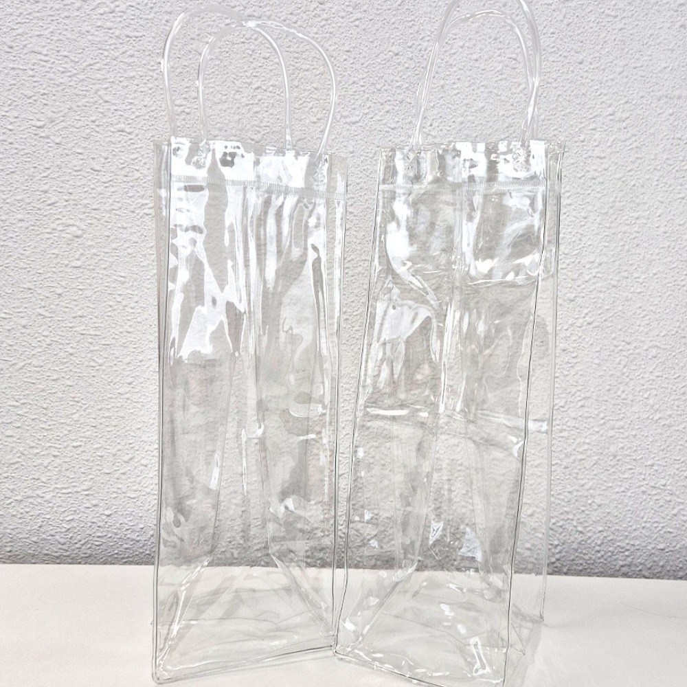 와인 샴페인 PVC 투명 보냉백 10개 쿨러 칠링백 칠러 와인가방 캐리어, 투명, 10개 10,000원