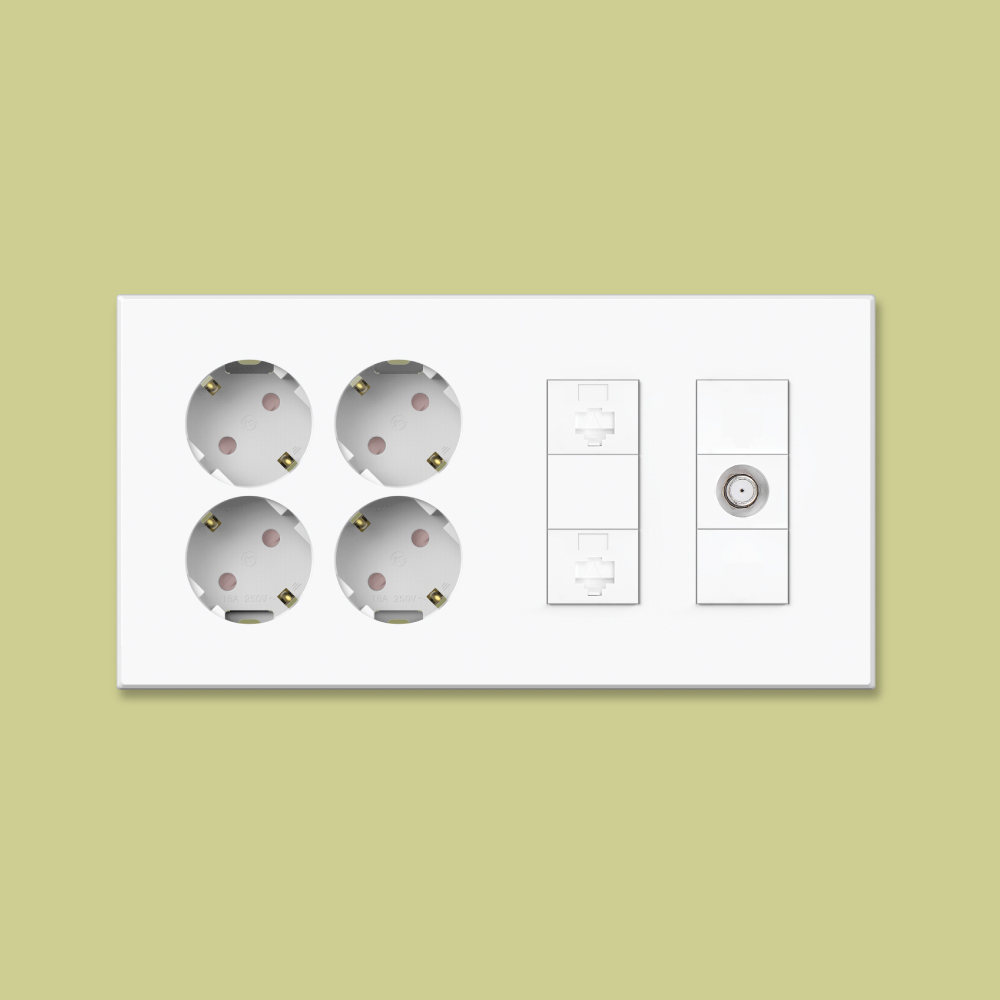 프라임 통합수구 4개용 매입4콘센트+인터넷8P+인터넷8P+CATV2방 셀프인테리어 13,070원